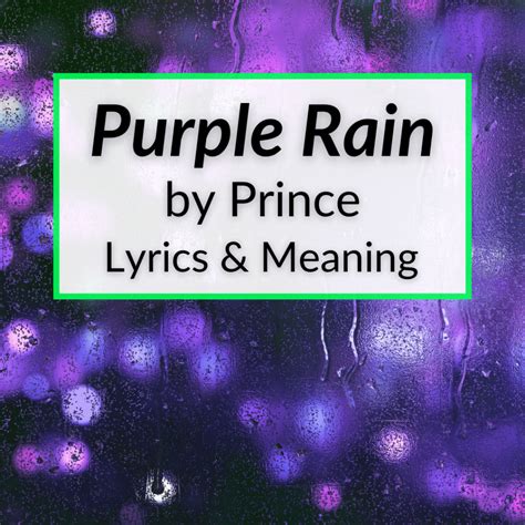 Prince and the Revolution – Purple Rain Lyrics .